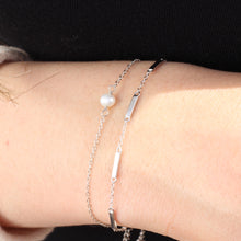 Load image into Gallery viewer, Melissa Bar Bracelet, Silver
