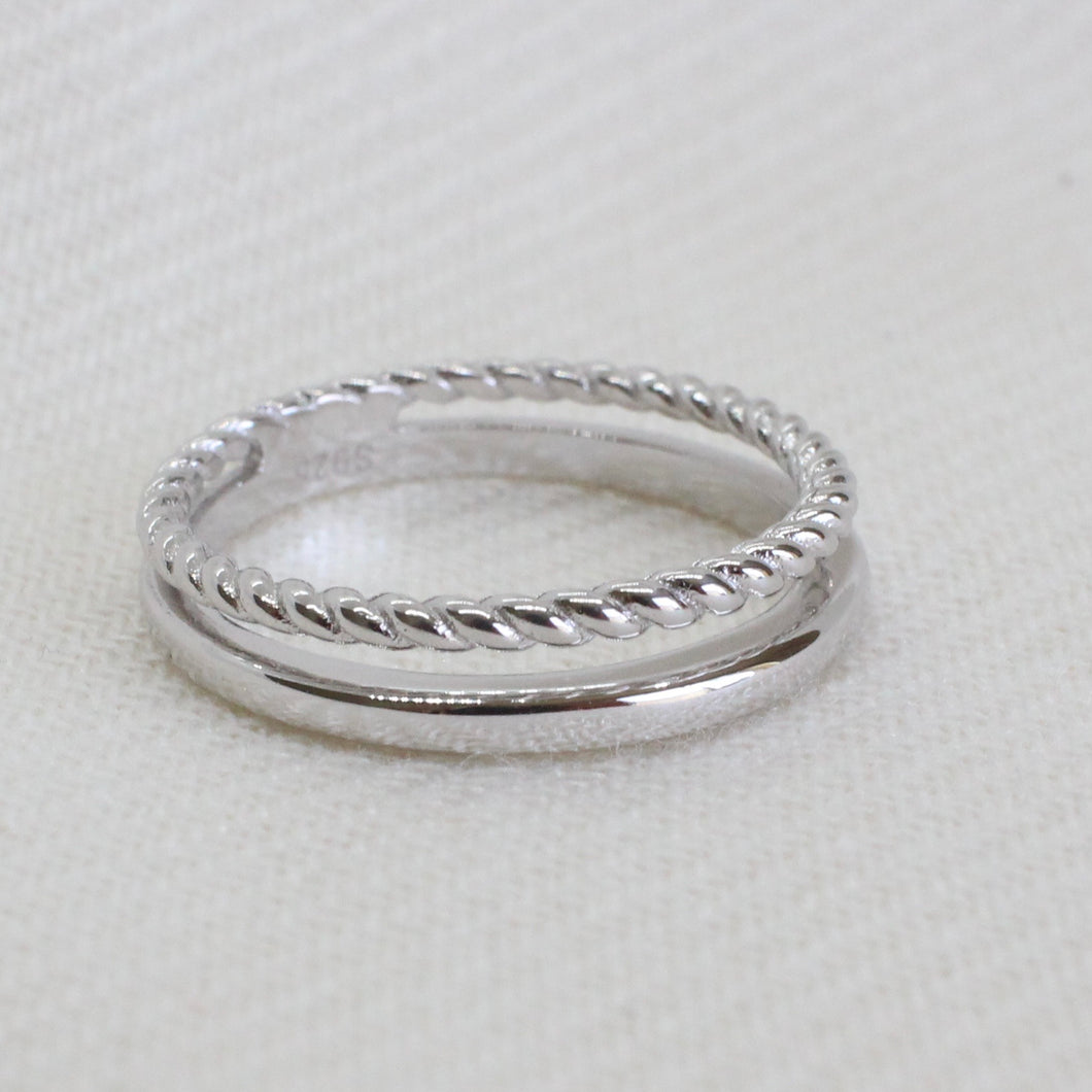 Rope Ring, Silver